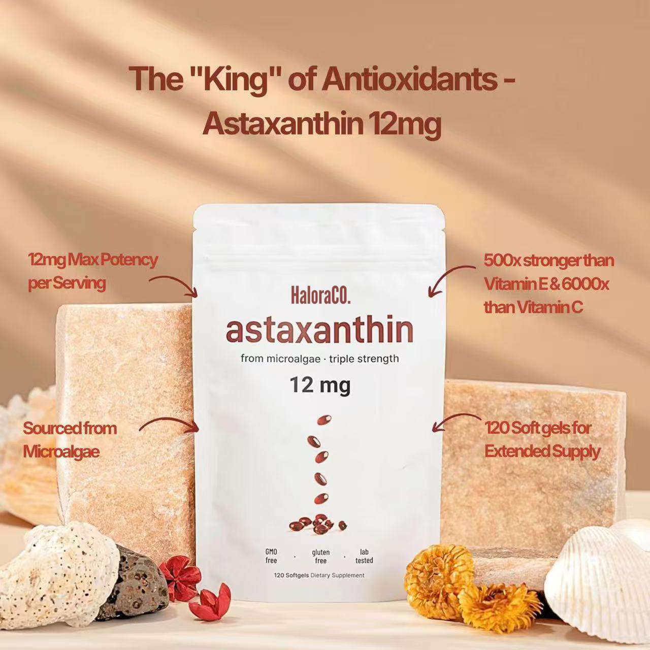12mg Pure Astaxanthin